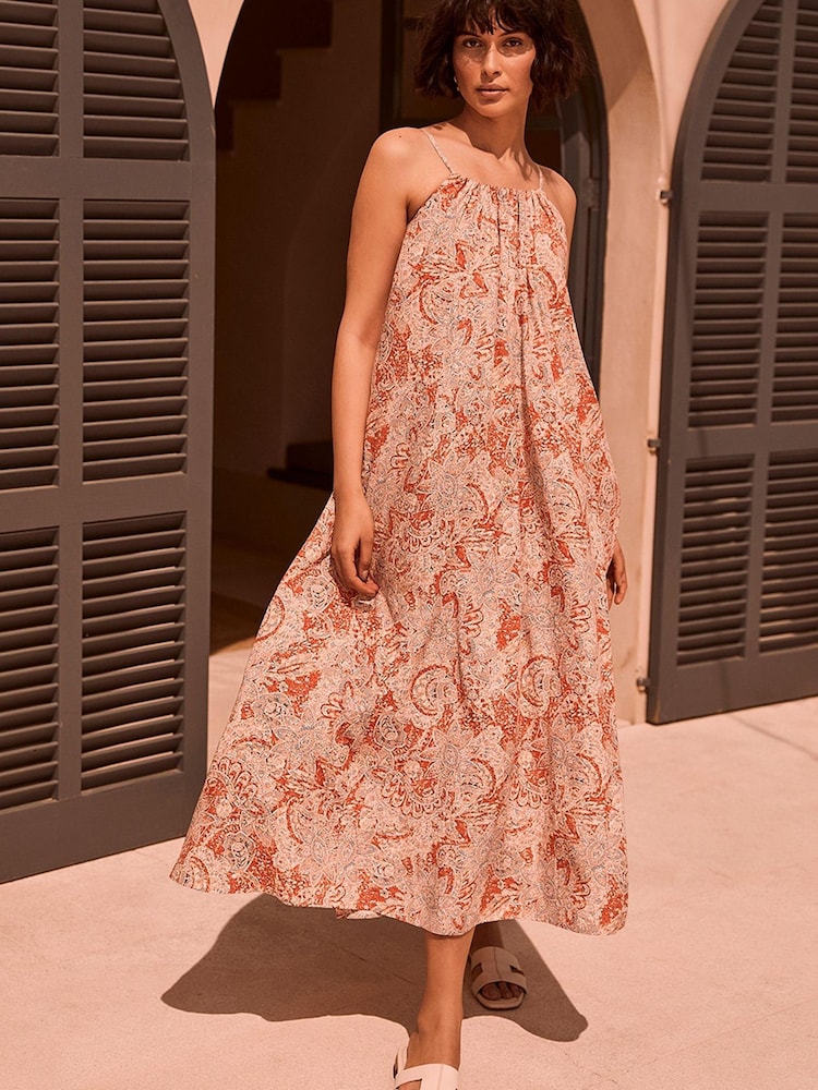 Mint Velvet Red Ruby Print Midi Dress - Image 1 of 1
