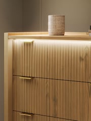 XR Living Wild Oak Dakota Chest Of Drawers With App Control Light - Image 4 of 6