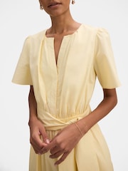 Forever New Yellow Charlotte Petite Embroidered Midi Dress - Image 3 of 4