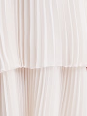Reiss Ivory Nadia 4-9 yrs Pleated Collared Tiered Dress - Image 5 of 7