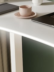 XR Living White Oka Office Desk With Wireless Charging And App Controlled Led Light - Image 4 of 6