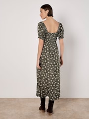 Apricot Green Silhouette Floral Milkmaid Maxi Dress - Image 3 of 4