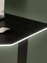 XR Living Black Ash Oka Office Desk With Wireless Charging And App Controlled Led Light - Image 3 of 6