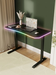 XR Living Black Ash Oka Office Desk With Wireless Charging And App Controlled Led Light - Image 6 of 6