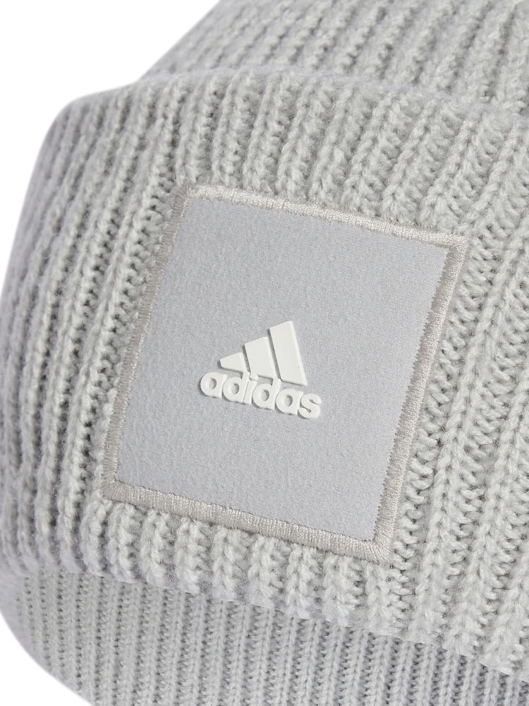 adidas Grey adidas Pink Wide Cuff Beanie - Image 3 of 4