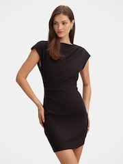 Forever New Black Carly Sleeveless Tuck Mini Dress - Image 1 of 5