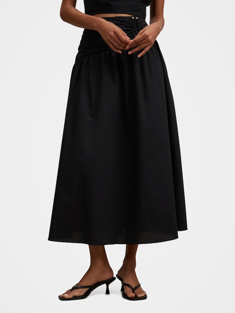 Forever New Black Dottie Petite Hardware Maxi Skirt - Image 1 of 5