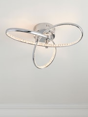 Chrome Cara LED Flush Fitting Ceiling Light - Image 1 of 8