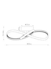 Chrome Cara LED Flush Fitting Ceiling Light - Image 8 of 8