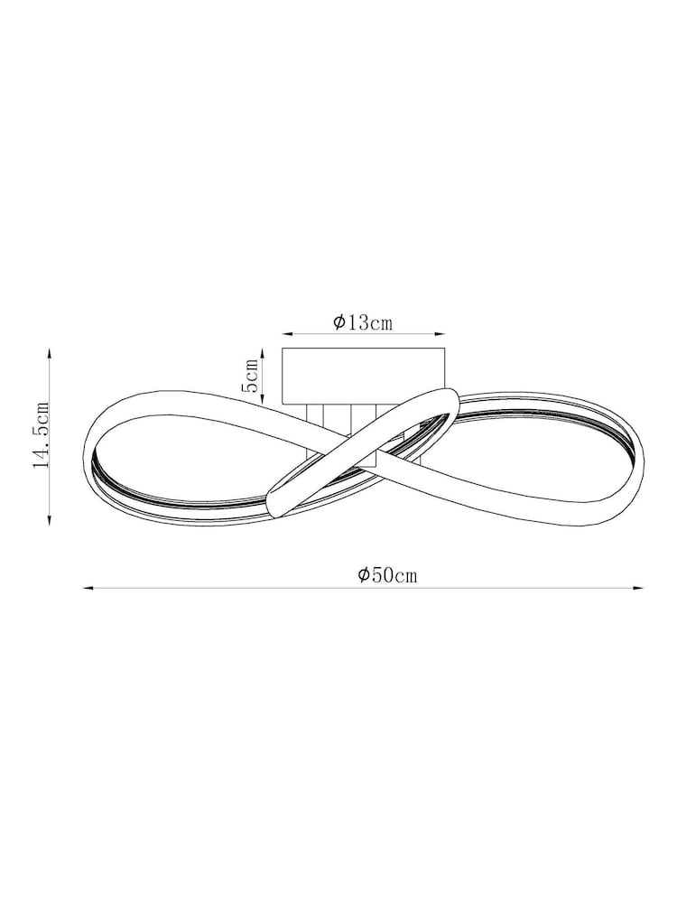 Chrome Cara LED Flush Fitting Ceiling Light - Image 8 of 8