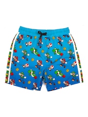 Vanilla Underground Blue Super Mario Bros Licencing Swim Shorts - Boys - Image 1 of 5