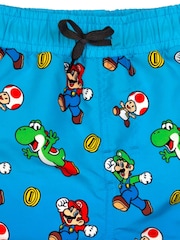 Vanilla Underground Blue Super Mario Bros Licencing Swim Shorts - Boys - Image 4 of 5