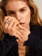 PILGRIM Gold Plated Compass Shaped Ring Adjustable - Image 3 of 5