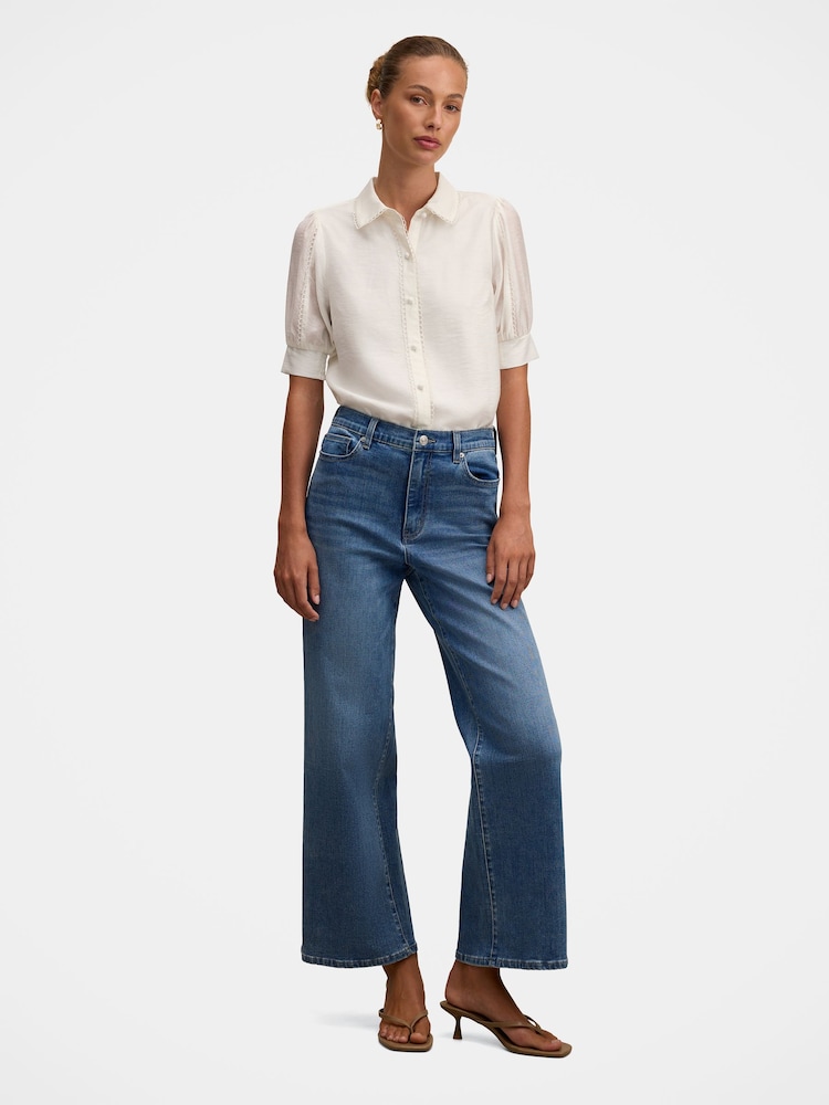 Forever New White Finley Trim Detail Blouse Contains Linen - Image 5 of 5 Forever New White Finley Trim Detail Blouse Contains Linen - Image 5 of 5