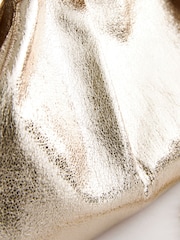 Metallic Clutch Bag with Cross-Body Chain - Image 9 of 9