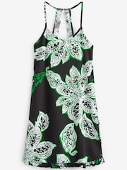 Black Floral Cotton Slip Nightie - Image 6 of 7