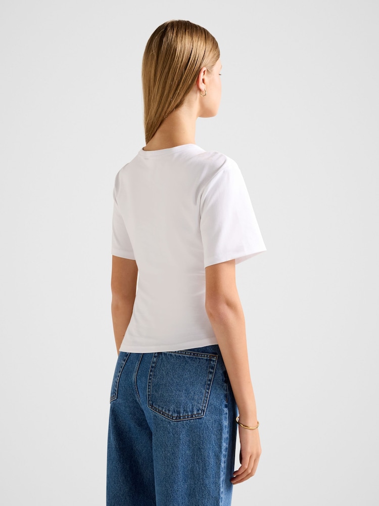 Forever New White Saskia Boxy T-Shirt - Image 2 of 5 Forever New White Saskia Boxy T-Shirt - Image 2 of 5