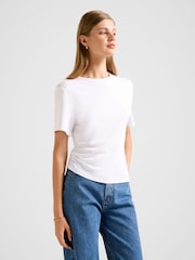 Forever New White Saskia Boxy T-Shirt - Image 4 of 5