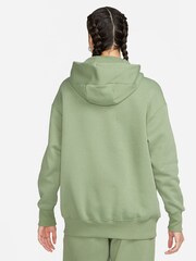 Nike Green Oversized Mini Swoosh Hoodie - Image 3 of 8