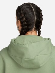 Nike Green Oversized Mini Swoosh Hoodie - Image 6 of 8