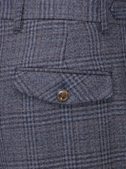 Skopes Blue Tailored Fit Woolf Check Suit: Trousers - Image 4 of 5