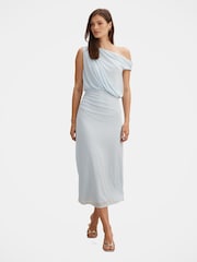 Forever New Blue Honey Tipped Shoulder Midi Dress - Image 1 of 4