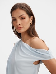 Forever New Blue Honey Tipped Shoulder Midi Dress - Image 3 of 4