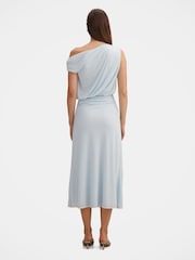 Forever New Blue Honey Tipped Shoulder Midi Dress - Image 4 of 4