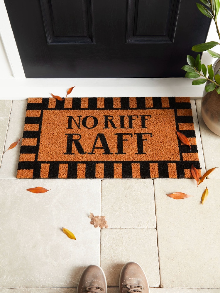Black No Riff Raff Doormat - Image 1 of 4