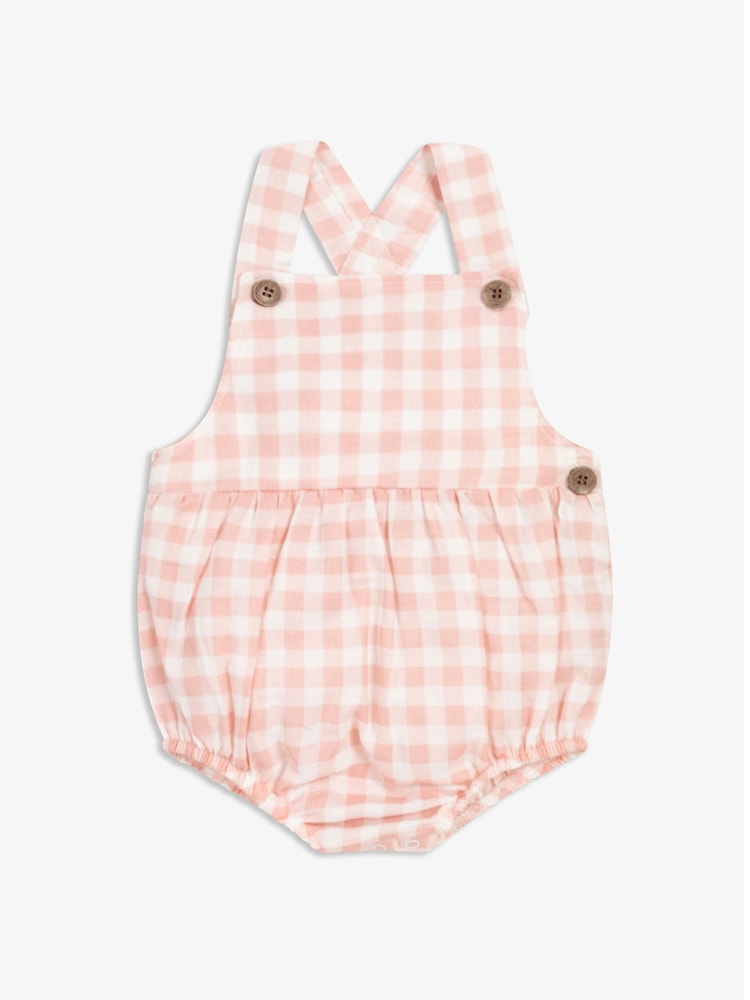 The Little Tailor Baby Woven Shorty 100% Cotton Dungarees - Image 2 of 8