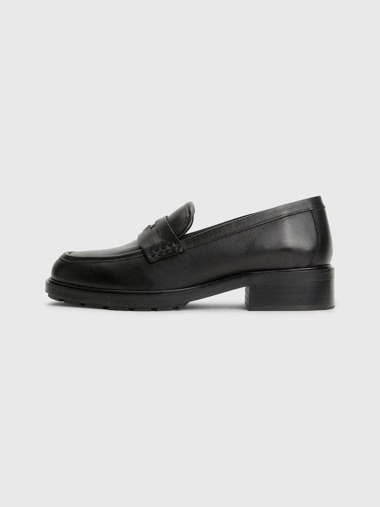 Tommy Hilfiger Black Iconic Loafers - Image 2 of 5