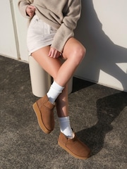 EMU Australia Brown Indoor & Outdoor Sheepskin Water Resistent Flatform Ankle Bo - Image 6 of 7