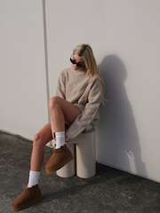 EMU Australia Brown Indoor & Outdoor Sheepskin Water Resistent Flatform Ankle Bo - Image 7 of 7