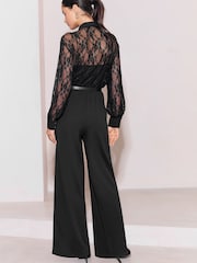 Lipsy Stretch Lace Jersey 2-in-1 Jumpsuit - 6的图像4｝