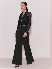 Lipsy Stretch Lace Jersey 2-in-1 Jumpsuit - 6的图像5｝