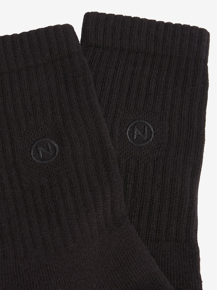 Black Cushioned Sole Sports Socks 10 Pack - Image 4 of 4 Black Cushioned Sole Sports Socks 10 Pack - Image 4 of 4