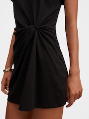 Forever New Black Rose T-Shirt Twist Mini Dress - Image 3 of 5