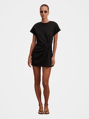 Forever New Black Rose T-Shirt Twist Mini Dress - Image 5 of 5