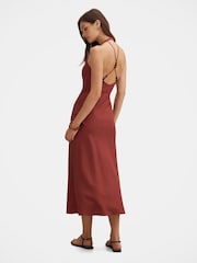 Forever New Red Soraya Beaded Back Midi Dress - Image 2 of 4