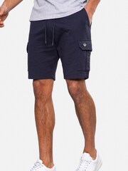 Threadbare Navy Fleece Cargo Shorts - Image 1 of 4