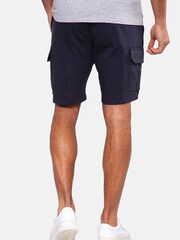 Threadbare Navy Fleece Cargo Shorts - Image 2 of 4