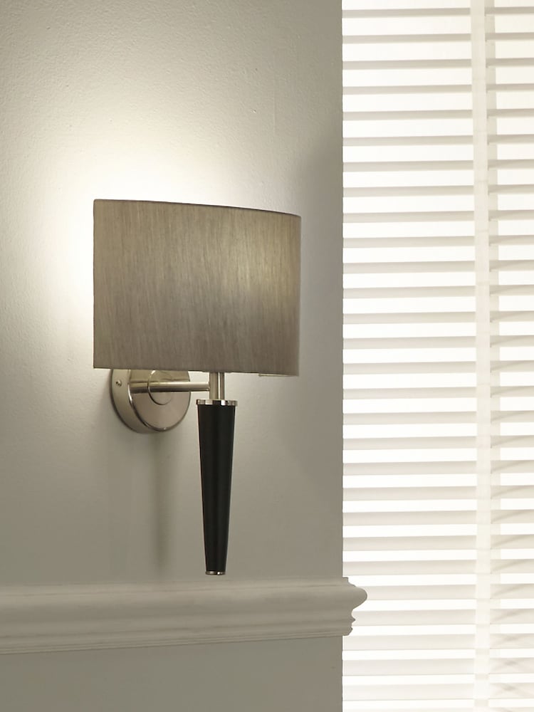 Pacific Silver Brushed Chrome and Metal Wall Light - Image 1 of 4