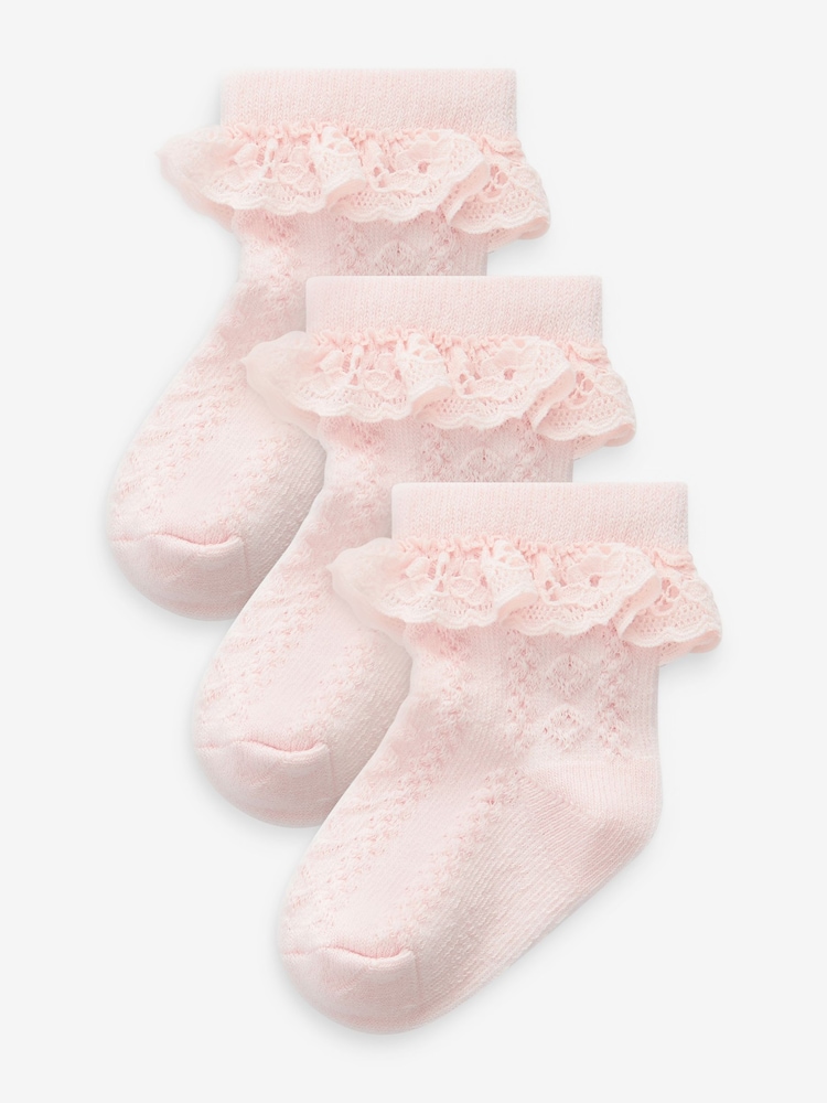 Rose Garden Lace Midi Sock 3-pack Rose Garden Lace Midi Sock 3-pack