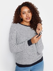 M&Co Grey Textured Chunky Knit Jumper - Image 1 of 5