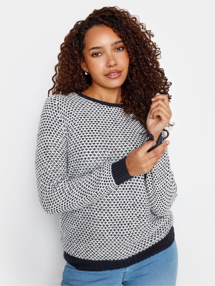 M&Co Grey Textured Chunky Knit Jumper - Image 1 of 5