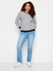 M&Co Grey Textured Chunky Knit Jumper - Image 2 of 5