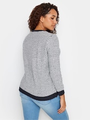 M&Co Grey Textured Chunky Knit Jumper - Image 3 of 5