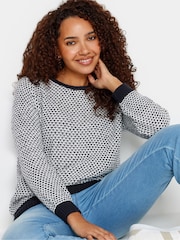 M&Co Grey Textured Chunky Knit Jumper - Image 4 of 5