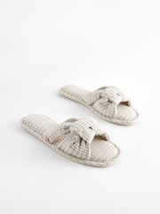 Grau - Knot Mule Hausschuhe - Bild 3 von 7