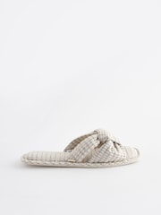 Grau - Knot Mule Hausschuhe - Bild 4 von 7